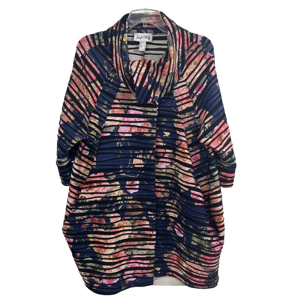 Joseph Ribkoff Swing Coat Women's Size 10 One Button Floral Pockets Canada